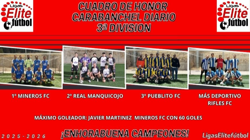 CUADRO DE HONOR CARABANCHEL DIARIO 3ª DIVISIÓN